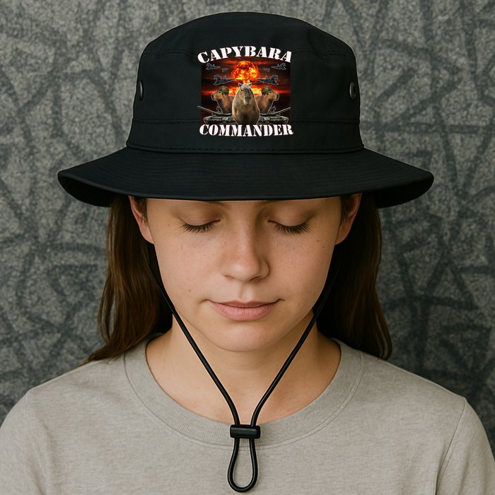 Capybara Commander Funny Capybara Warrior Bucket Hat