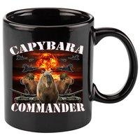 Capybara Commander Funny Capybara Warrior 11oz C Handle Ceramic Mug