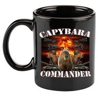 Capybara Commander Funny Capybara Warrior 11oz C Handle Ceramic Mug