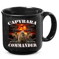 Capybara Commander Funny Capybara Warrior 15oz Campfire Ceramic Mug