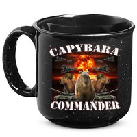 Capybara Commander Funny Capybara Warrior 15oz Campfire Ceramic Mug