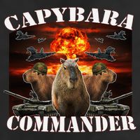 Capybara Commander Funny Capybara Warrior Beanie