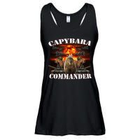 Capybara Commander Funny Capybara Warrior Ladies Essential Flowy Tank