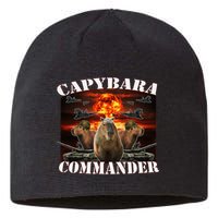 Capybara Commander Funny Capybara Warrior Sustainable Beanie