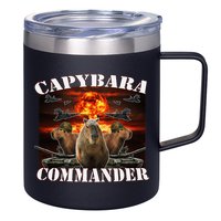 Capybara Commander Funny Capybara Warrior 12oz Stainless Steel Coffee Mug