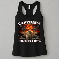 Capybara Commander Funny Capybara Warrior Womens Tank Top