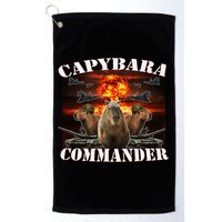 Capybara Commander Funny Capybara Warrior Golf Towel