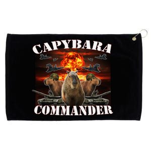 Capybara Commander Funny Capybara Warrior Grommeted Golf Towel