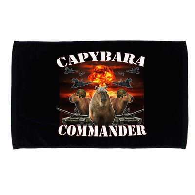 Capybara Commander Funny Capybara Warrior Microfiber Hand Towel