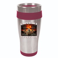 Capybara Commander Funny Capybara Warrior 16oz Travel Tumbler