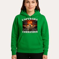 Capybara Commander Funny Capybara Warrior Hoodie