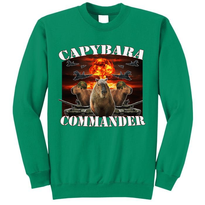 Capybara Commander Funny Capybara Warrior Sweatshirt
