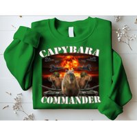 Capybara Commander Funny Capybara Warrior Sweatshirt