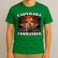 Capybara Commander Funny Capybara Warrior T-Shirt