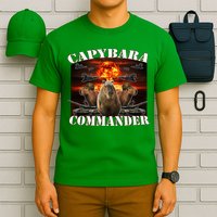 Capybara Commander Funny Capybara Warrior T-Shirt