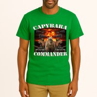 Capybara Commander Funny Capybara Warrior Tall T-Shirt