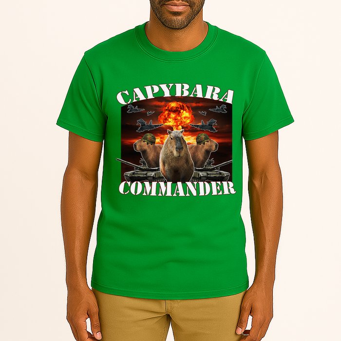 Capybara Commander Funny Capybara Warrior Tall T-Shirt