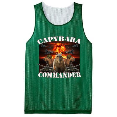 Capybara Commander Funny Capybara Warrior Mesh Reversible Basketball Jersey Tank