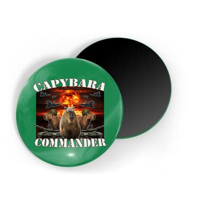 Capybara Commander Funny Capybara Warrior Magnet
