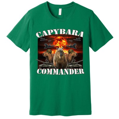 Capybara Commander Funny Capybara Warrior Premium T-Shirt