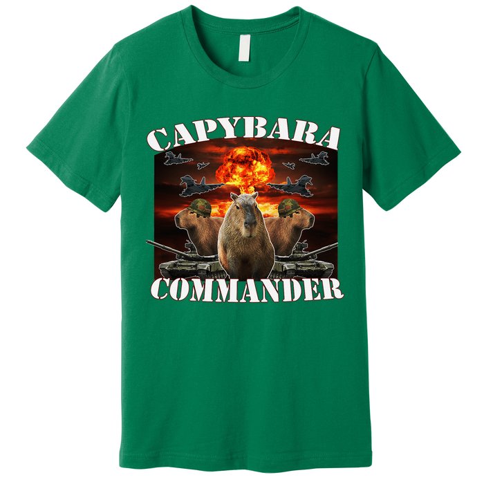 Capybara Commander Funny Capybara Warrior Premium T-Shirt