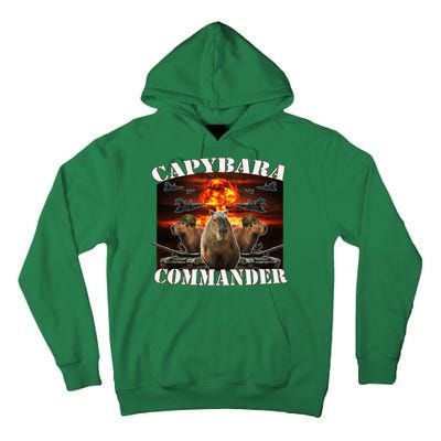 Capybara Commander Funny Capybara Warrior Tall Hoodie