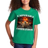 Capybara Commander Funny Capybara Warrior Kids T-Shirt