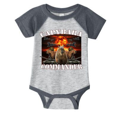 Capybara Commander Funny Capybara Warrior Infant Baby Jersey Bodysuit