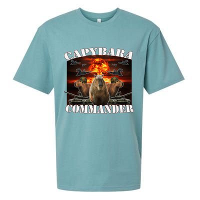Capybara Commander Funny Capybara Warrior Sueded Cloud Jersey T-Shirt