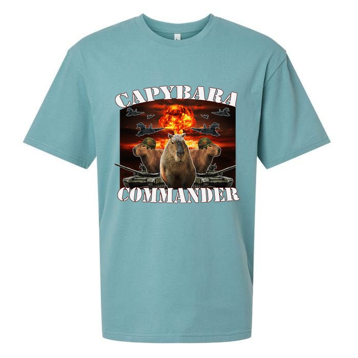 Capybara Commander Funny Capybara Warrior Sueded Cloud Jersey T-Shirt