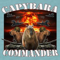 Capybara Commander Funny Capybara Warrior Sueded Cloud Jersey T-Shirt