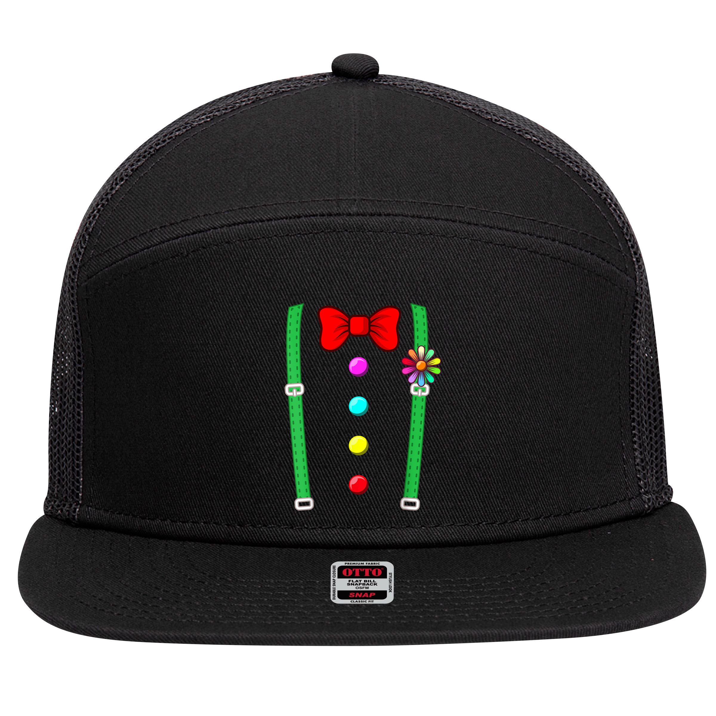 Clown Costume Funny Circus Halloween Costumes 7 Panel Mesh Trucker Snapback Hat