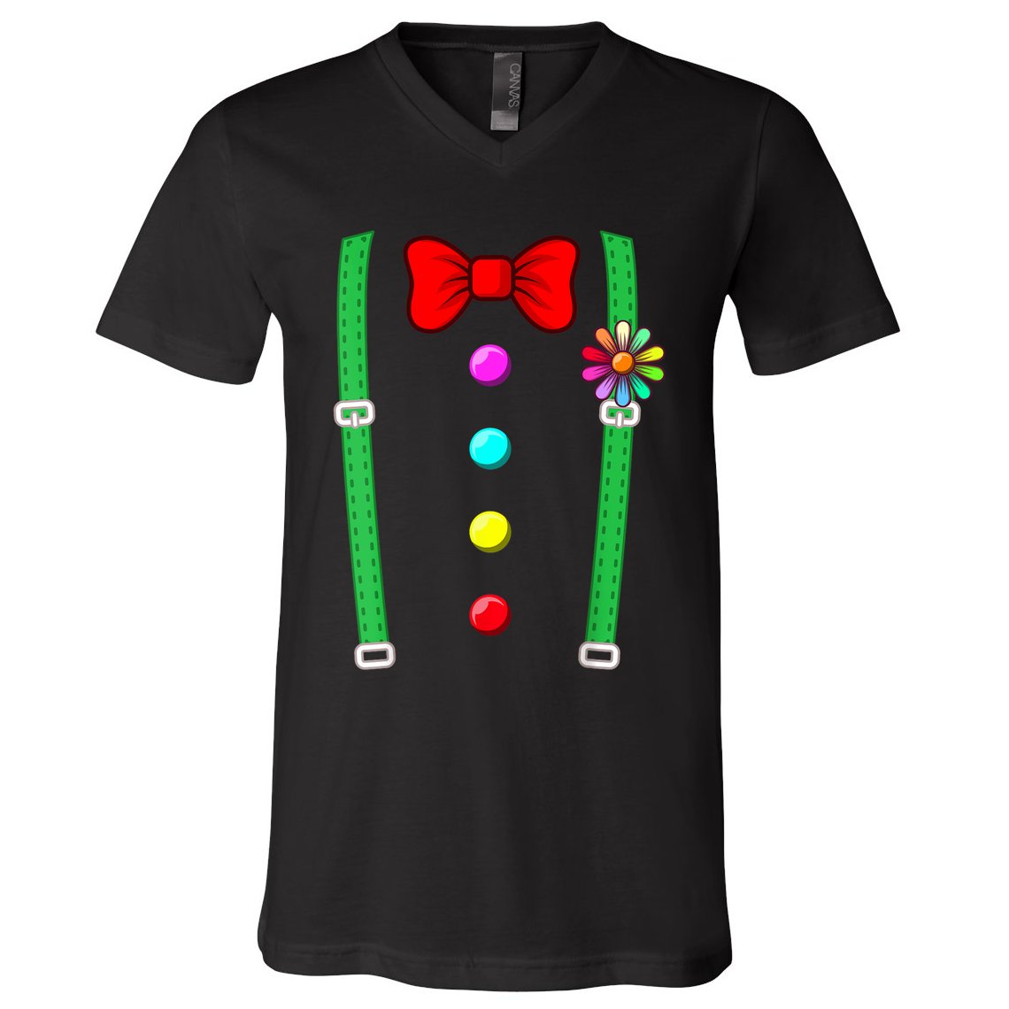 Clown Costume Funny Circus Halloween Costumes V-Neck T-Shirt