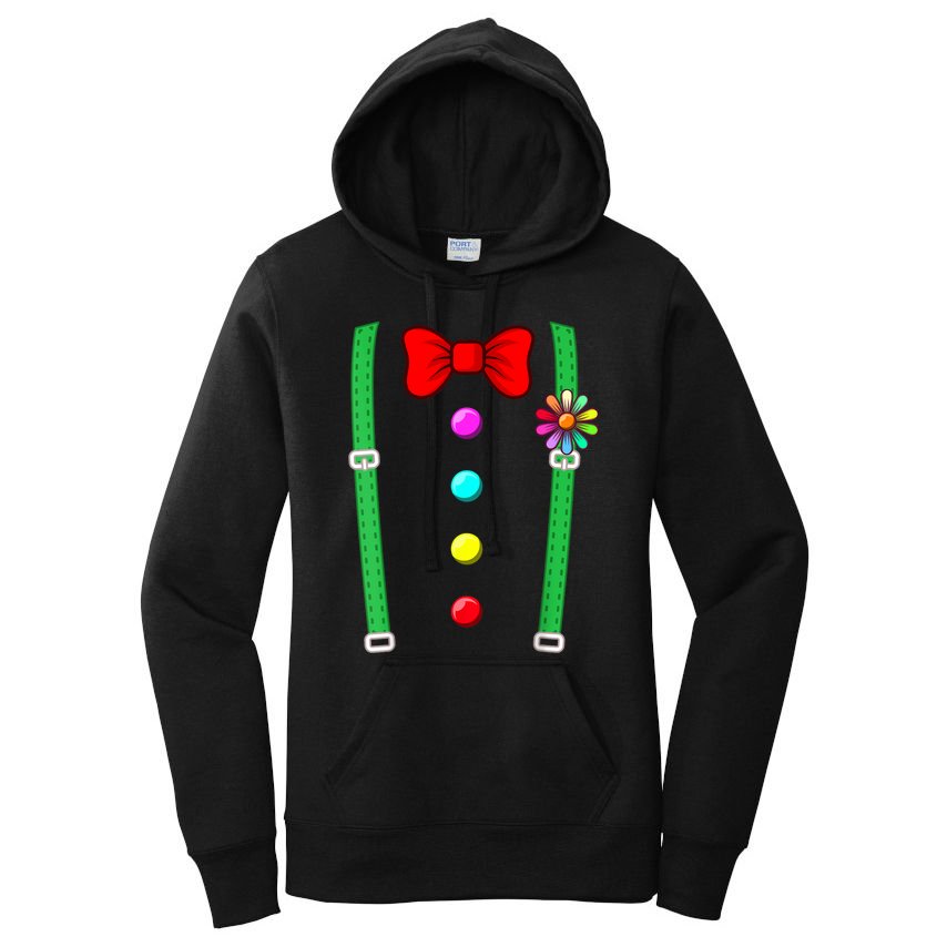 Clown Costume Funny Circus Halloween Costumes Women's Pullover Hoodie