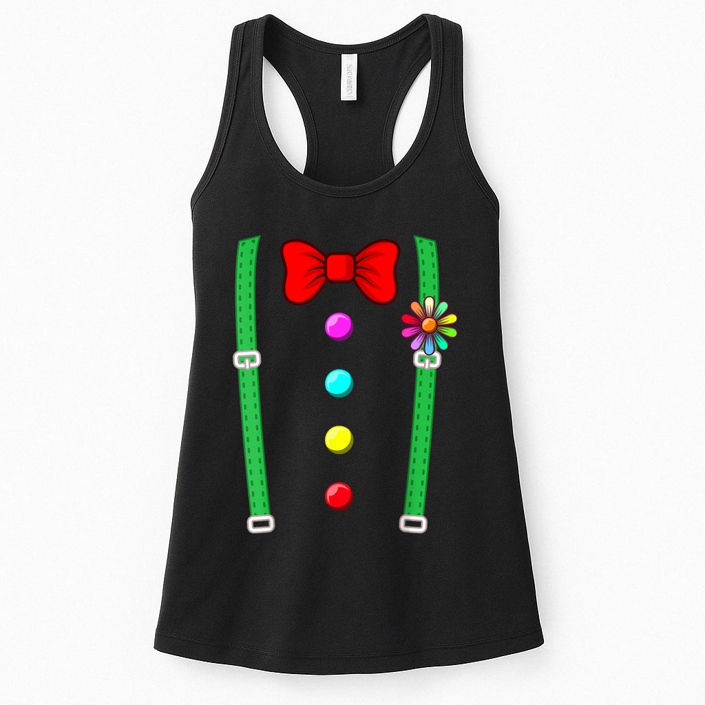 Clown Costume Funny Circus Halloween Costumes Womens Tank Top