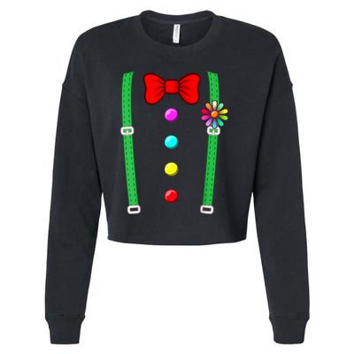 Clown Costume Funny Circus Halloween Costumes Cropped Pullover Crew
