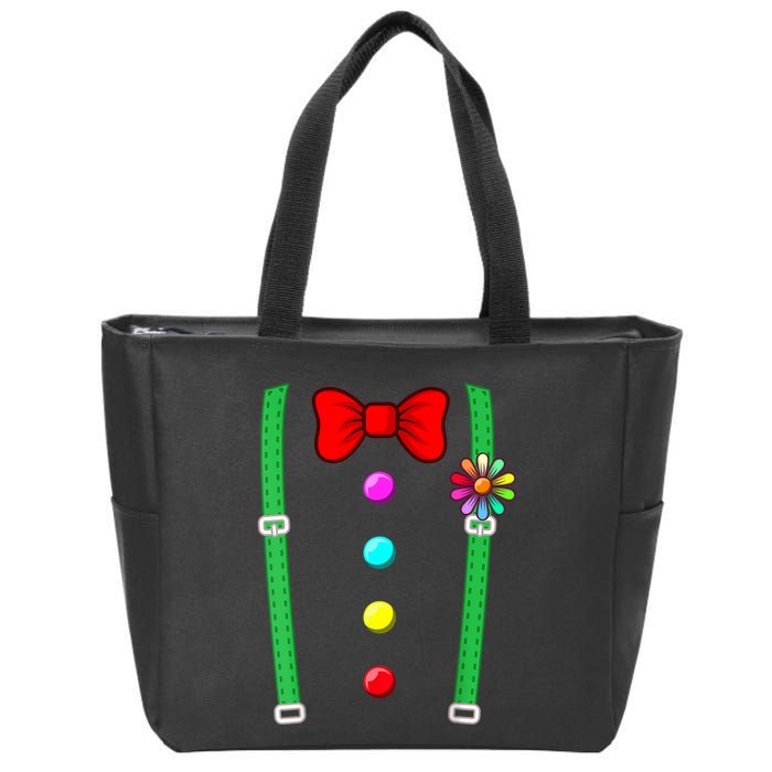 Clown Costume Funny Circus Halloween Costumes Zip Tote Bag