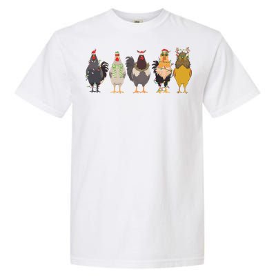 Christmas Chicken Farm Animal Christmas Funny Chicken Lover Garment-Dyed Heavyweight T-Shirt