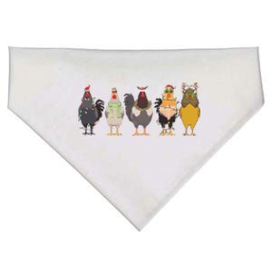 Christmas Chicken Farm Animal Christmas Funny Chicken Lover USA-Made Doggie Bandana