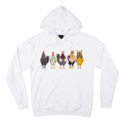 Christmas Chicken Farm Animal Christmas Funny Chicken Lover Hoodie