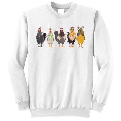 Christmas Chicken Farm Animal Christmas Funny Chicken Lover Sweatshirt