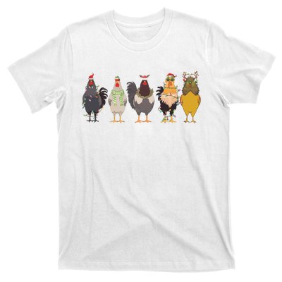 Christmas Chicken Farm Animal Christmas Funny Chicken Lover T-Shirt