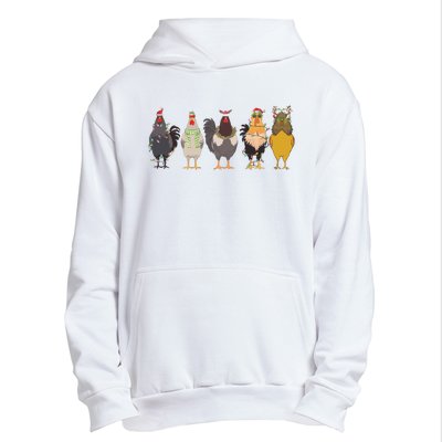 Christmas Chicken Farm Animal Christmas Funny Chicken Lover Urban Pullover Hoodie