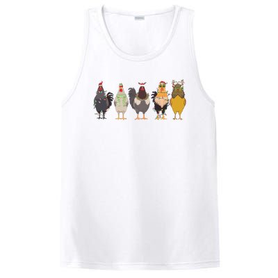 Christmas Chicken Farm Animal Christmas Funny Chicken Lover PosiCharge Competitor Tank