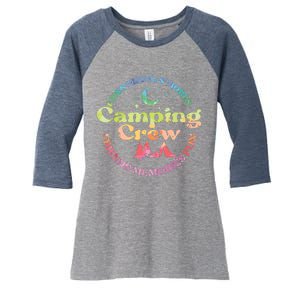 Camping Crew Family Friends Girl Women's Tri-Blend 3/4-Sleeve Raglan Shirt