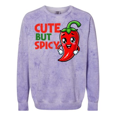 Cute Chili Funny Cute But Spicy Baby Colorblast Crewneck Sweatshirt