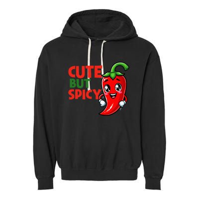 Cute Chili Funny Cute But Spicy Baby Garment-Dyed Fleece Hoodie