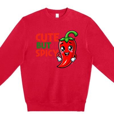 Cute Chili Funny Cute But Spicy Baby Premium Crewneck Sweatshirt