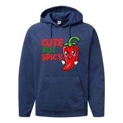 Cute Chili Funny Cute But Spicy Baby Performance Fleece Hoodie