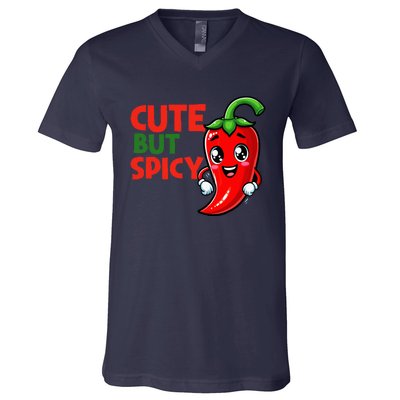 Cute Chili Funny Cute But Spicy Baby V-Neck T-Shirt